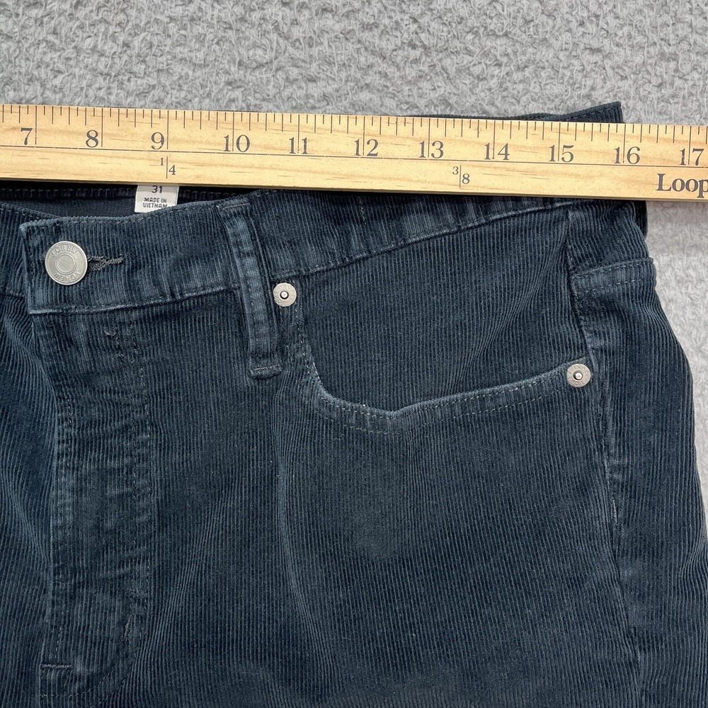 J Crew Corduroy Pants‎ Womens 32x27 Black Vintage Slim Straight Classic Preppy - Picture 3 of 10